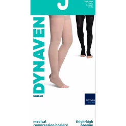 Dynaven Opaque Thigh High 20-30 mmHg, Open Toe