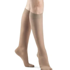 Dynaven Opaque Women's Knee High 30-40 mmHg w/ Silicone Top