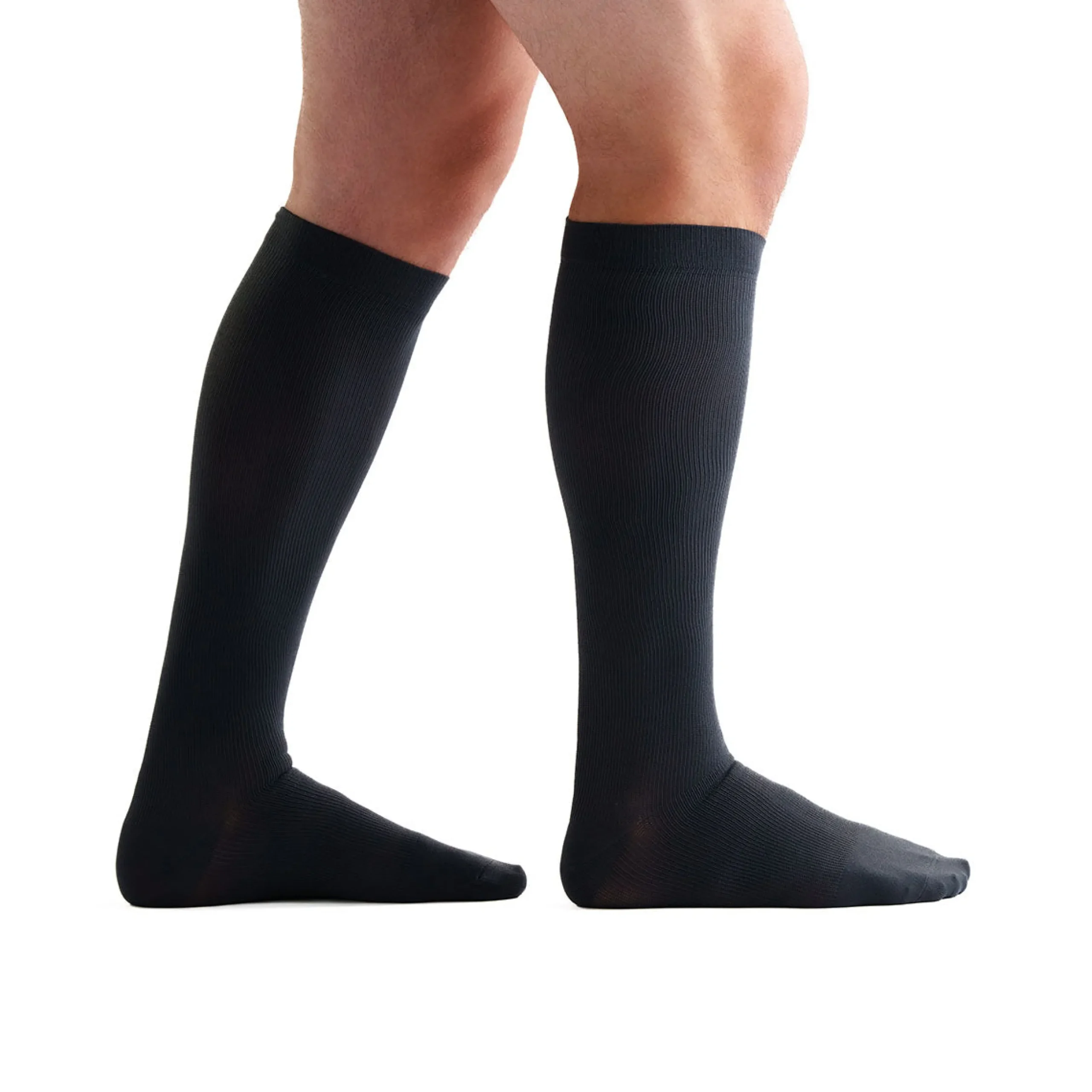 EvoNation Men's Classic Ribbed 20-30 mmHg Knee High