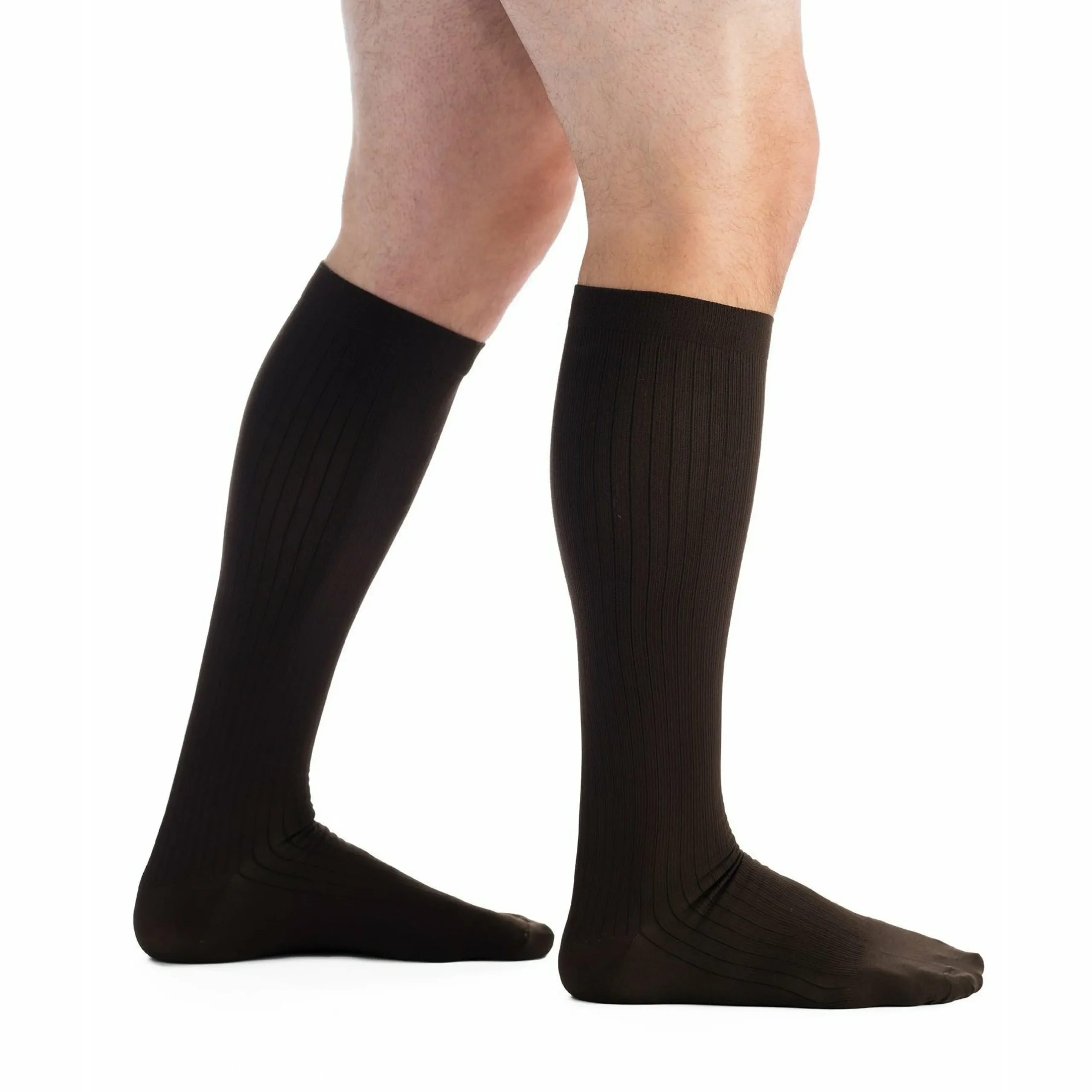 EvoNation Men's Classic Ribbed 15-20 mmHg Knee High