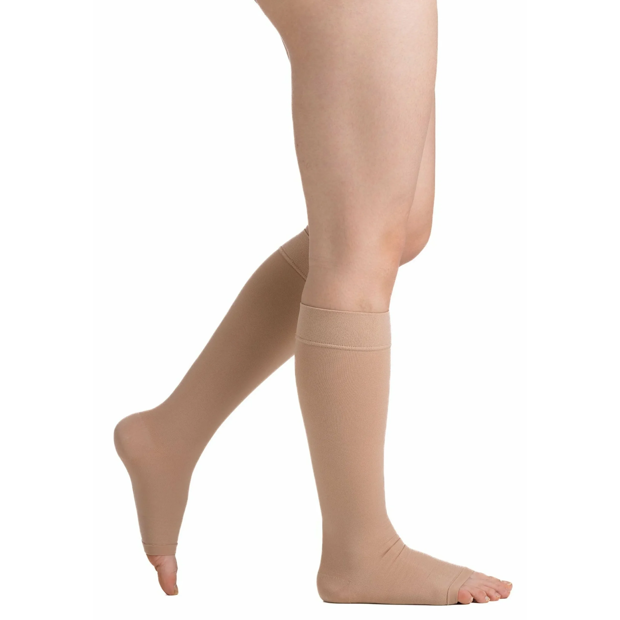 EvoNation Surgical Opaque 20-30 mmHg OPEN TOE Knee Highs