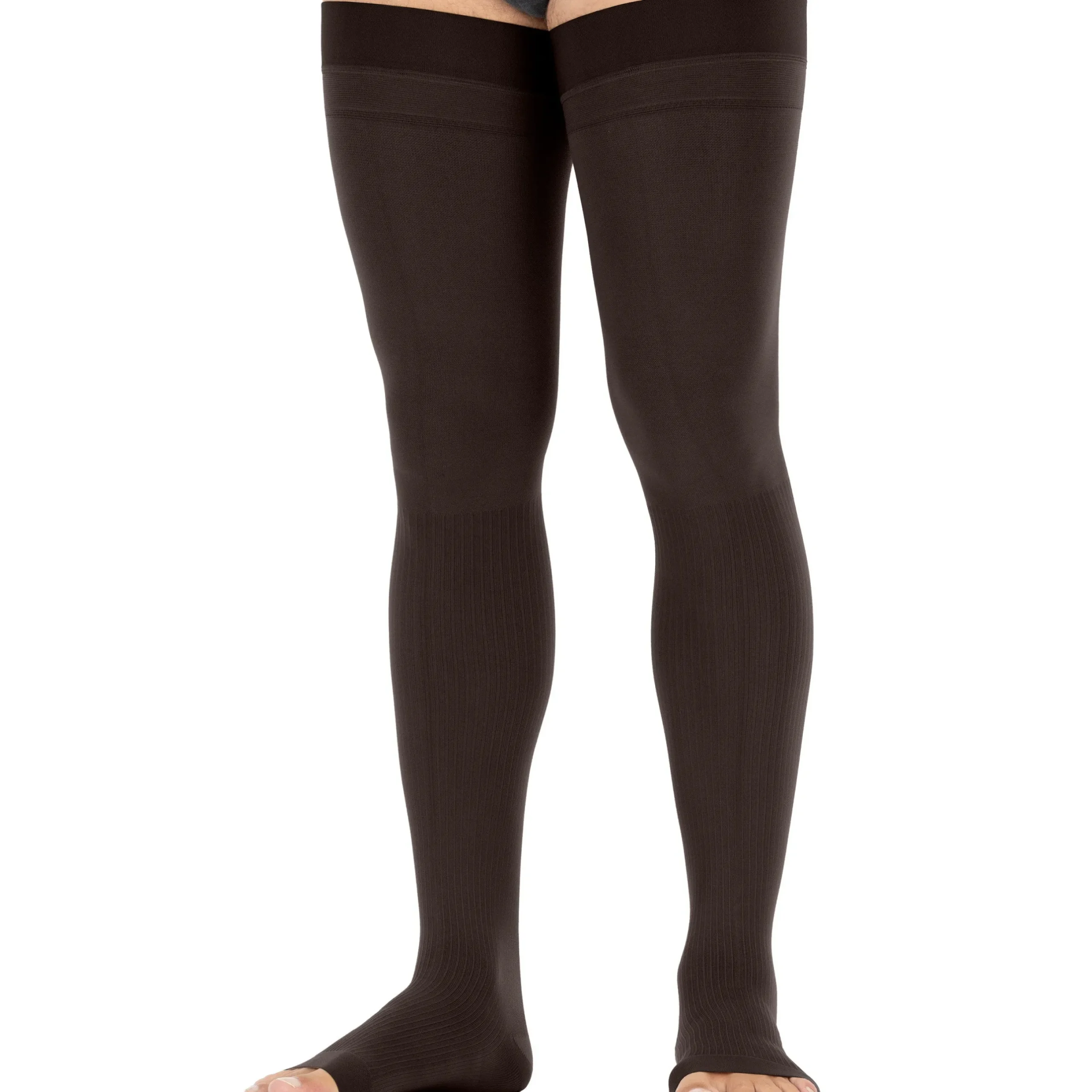 JOBST® forMen Thigh High w/ Micro Dotted Band 30-40 mmHg, Open Toe