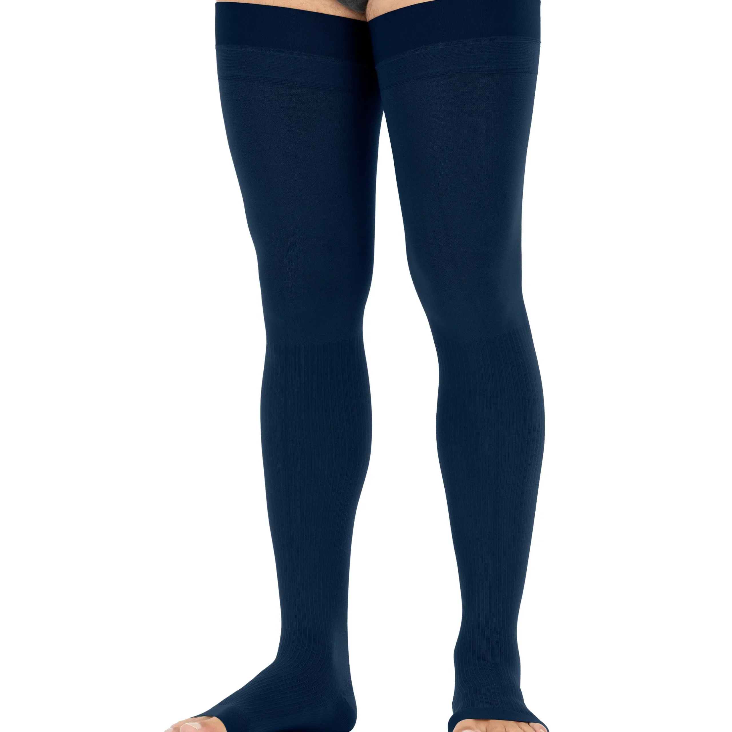 JOBST® forMen Thigh High w/ Micro Dotted Band 30-40 mmHg, Open Toe