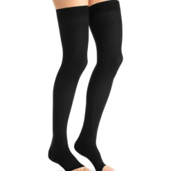 JOBST® Opaque Women's Thigh High 30-40 mmHg w/ Silicone Dot Top Band, Open Toe