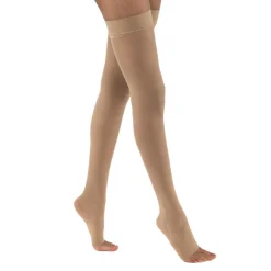JOBST® UltraSheer Women's Thigh High 15-20 mmHg w/ Silicone Dot Top Band, Open Toe