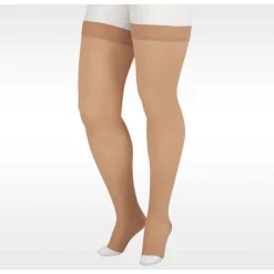 Juzo Soft Thigh High 20-30 mmHg w/ Silicone Band, Open Toe