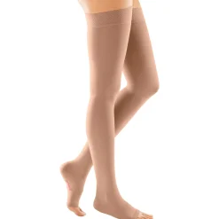 Mediven Forte Thigh High 40-50 mmHg, Open Toe w/ Silicone Top Band