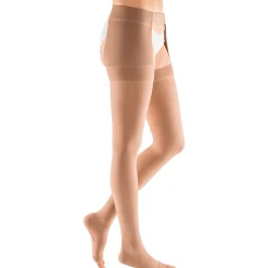 Mediven Plus Thigh High 20-30 mmHg, Open Toe w/ Waist Attachment
