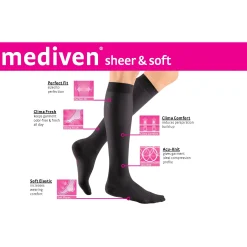 Mediven Sheer & Soft Women's Knee High 15-20 mmHg