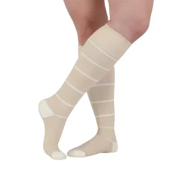 Rejuva® Broad Stripe Knee High, 15-20 mmHg