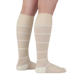 Rejuva® Broad Stripe Knee High, 15-20 mmHg