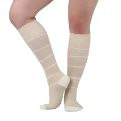 Rejuva® Broad Stripe Knee High, 15-20 mmHg