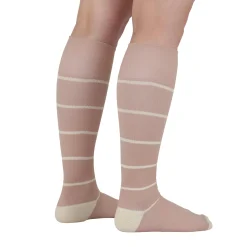 Rejuva® Broad Stripe Knee High, 15-20 mmHg