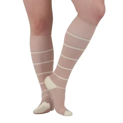 Rejuva® Broad Stripe Knee High, 15-20 mmHg