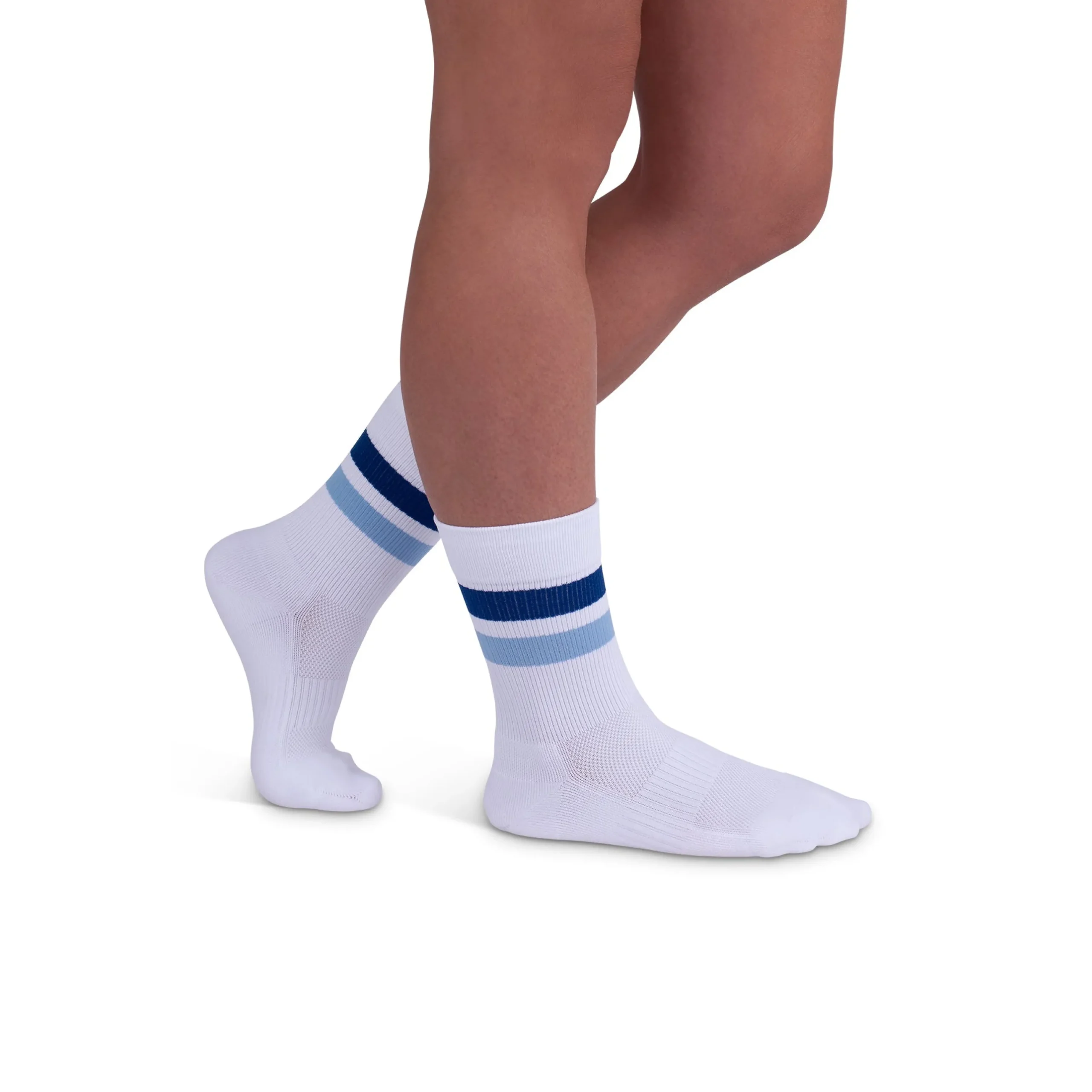 Rejuva® Retro Stripe Crew Compression Sock