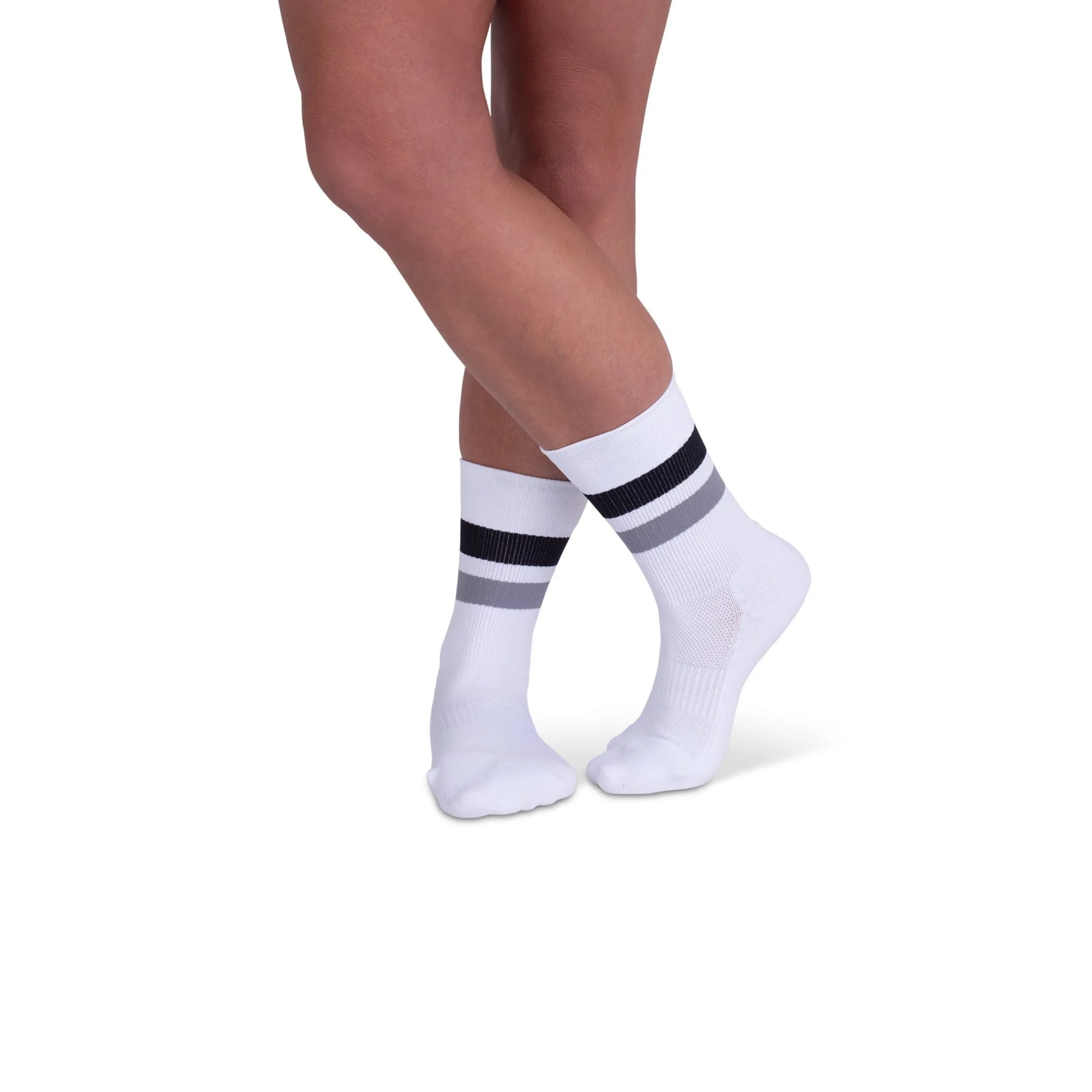 Rejuva® Retro Stripe Crew Compression Sock