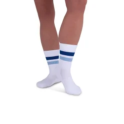 Rejuva® Retro Stripe Crew Compression Sock