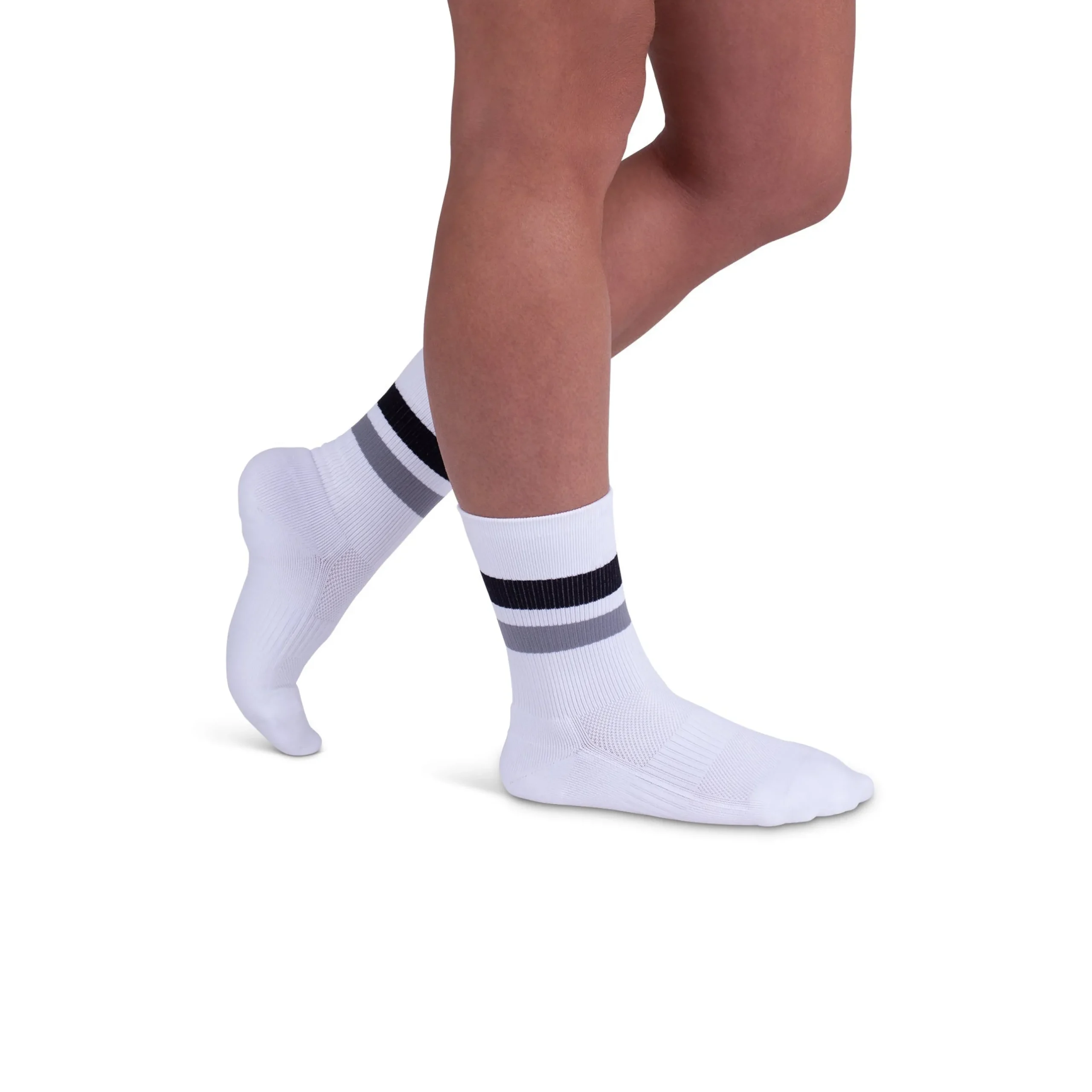 Rejuva® Retro Stripe Crew Compression Sock
