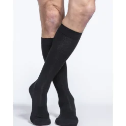 Sigvaris Cotton Men's Knee High 30-40 mmHg w/ Silicone Band Grip Top