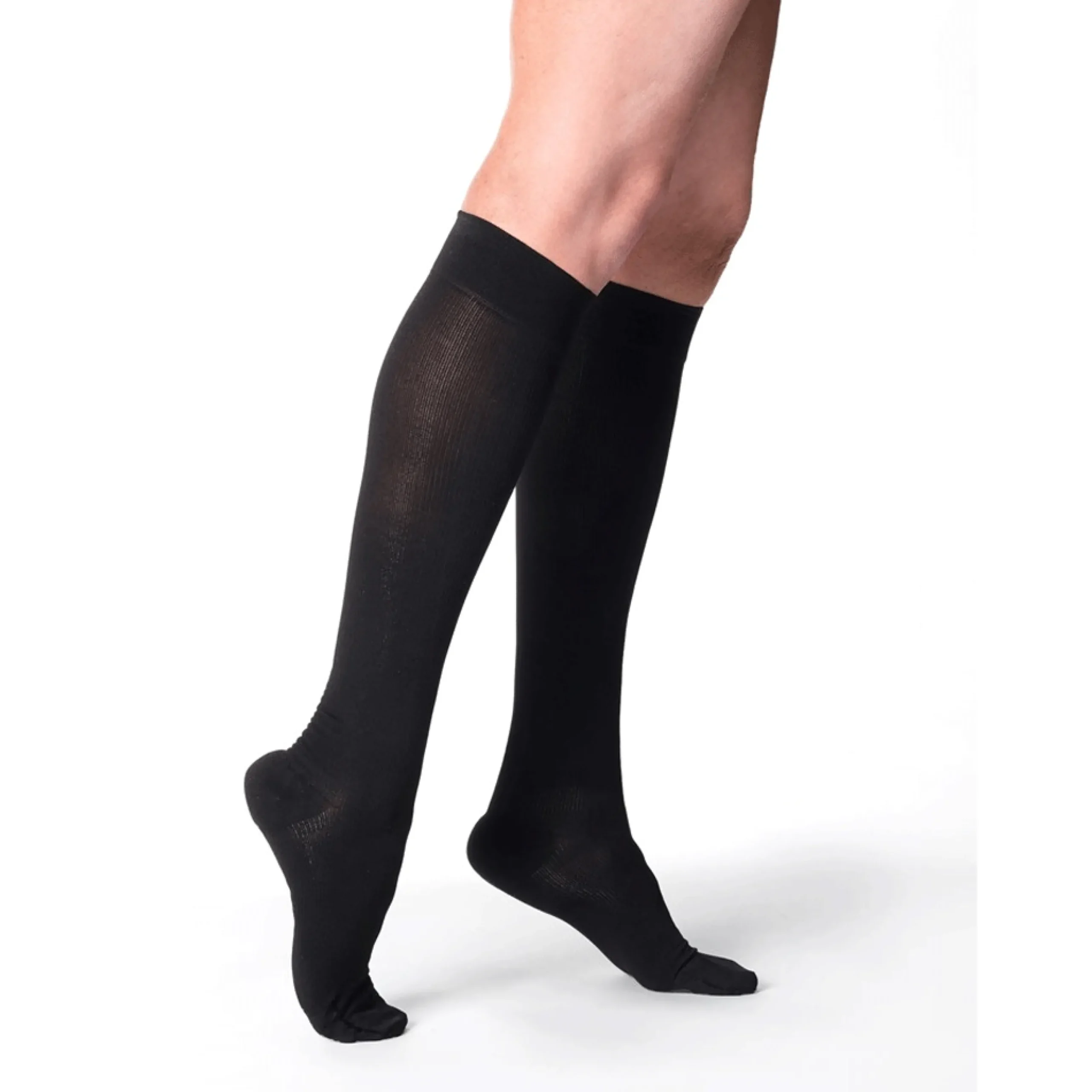 Sigvaris Cotton Women's Knee High 30-40 mmHg w/ Silicone Band Grip Top