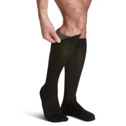 Sigvaris Microfiber Men's Knee High 30-40 mmHg w/ Silicone Beaded Grip-Top