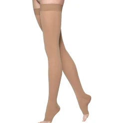 Sigvaris Opaque Thigh High 30-40 mmHg, Open Toe