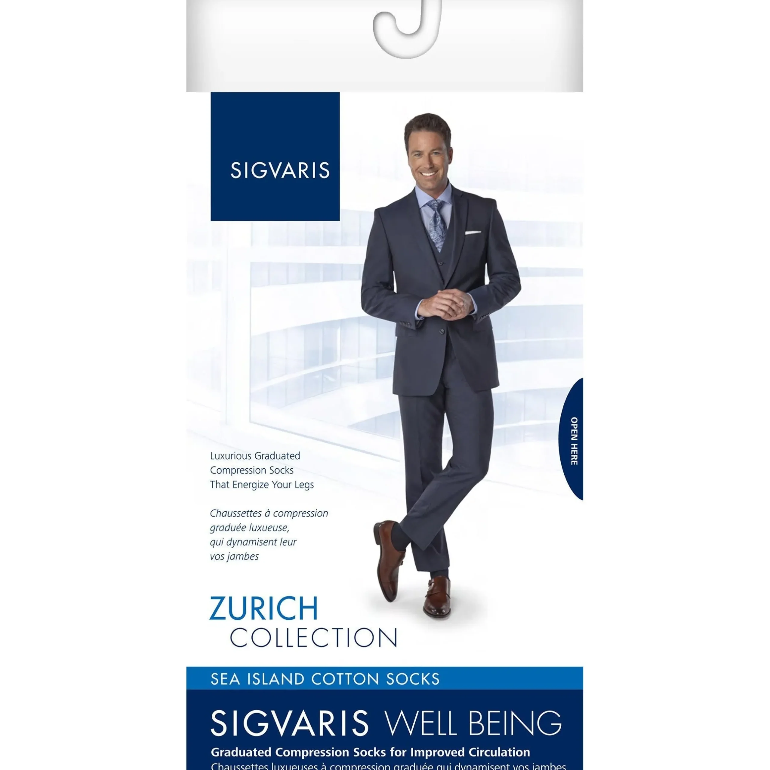 Sigvaris Sea Island Cotton Men's Knee High 15-20 mmHg