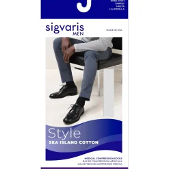 Sigvaris Sea Island Cotton Men's Knee High 20-30 mmHg