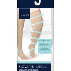 Sigvaris Secure Thigh High 30-40 mmHg, Open Toe