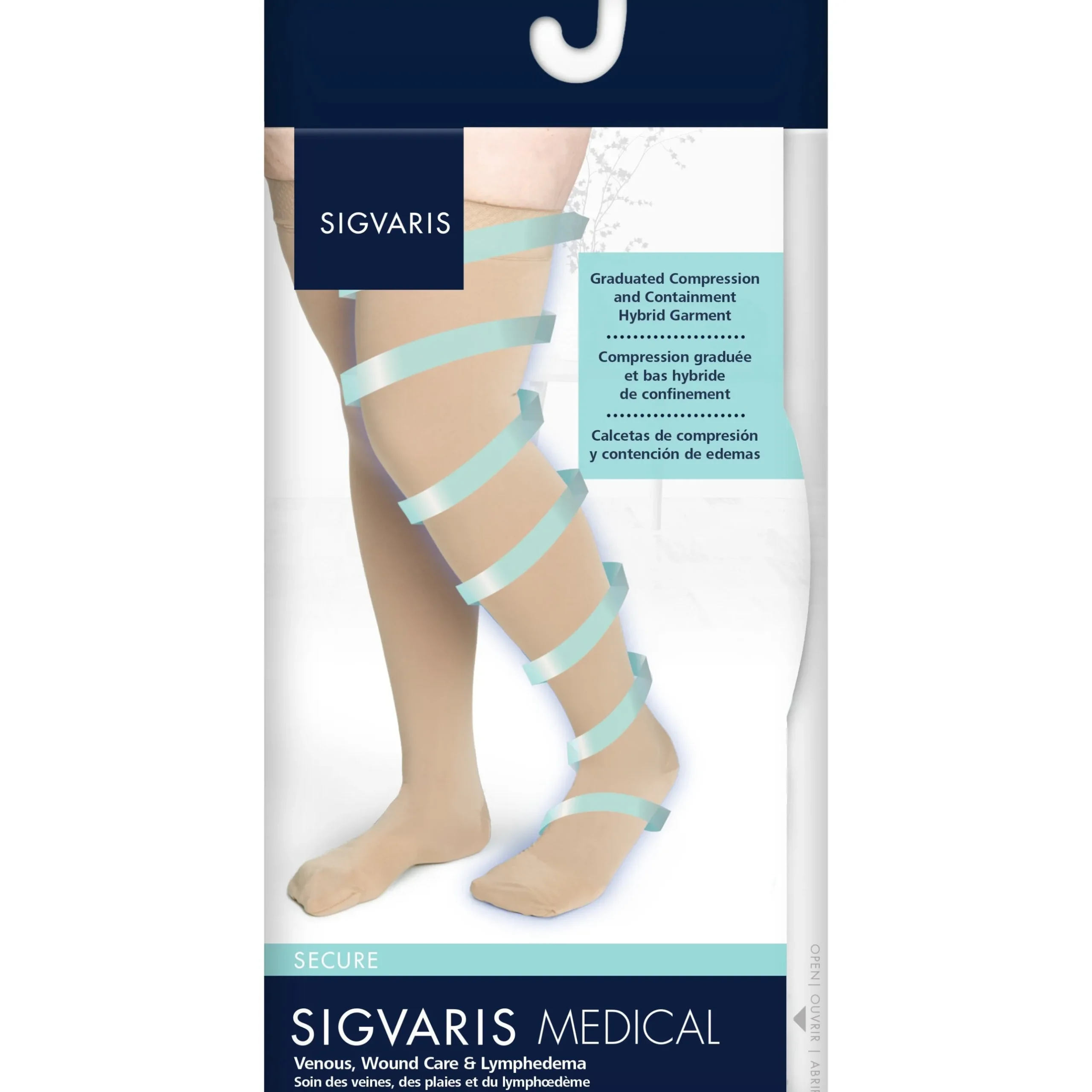 Sigvaris Secure Women's Thigh High 40-50 mmHg