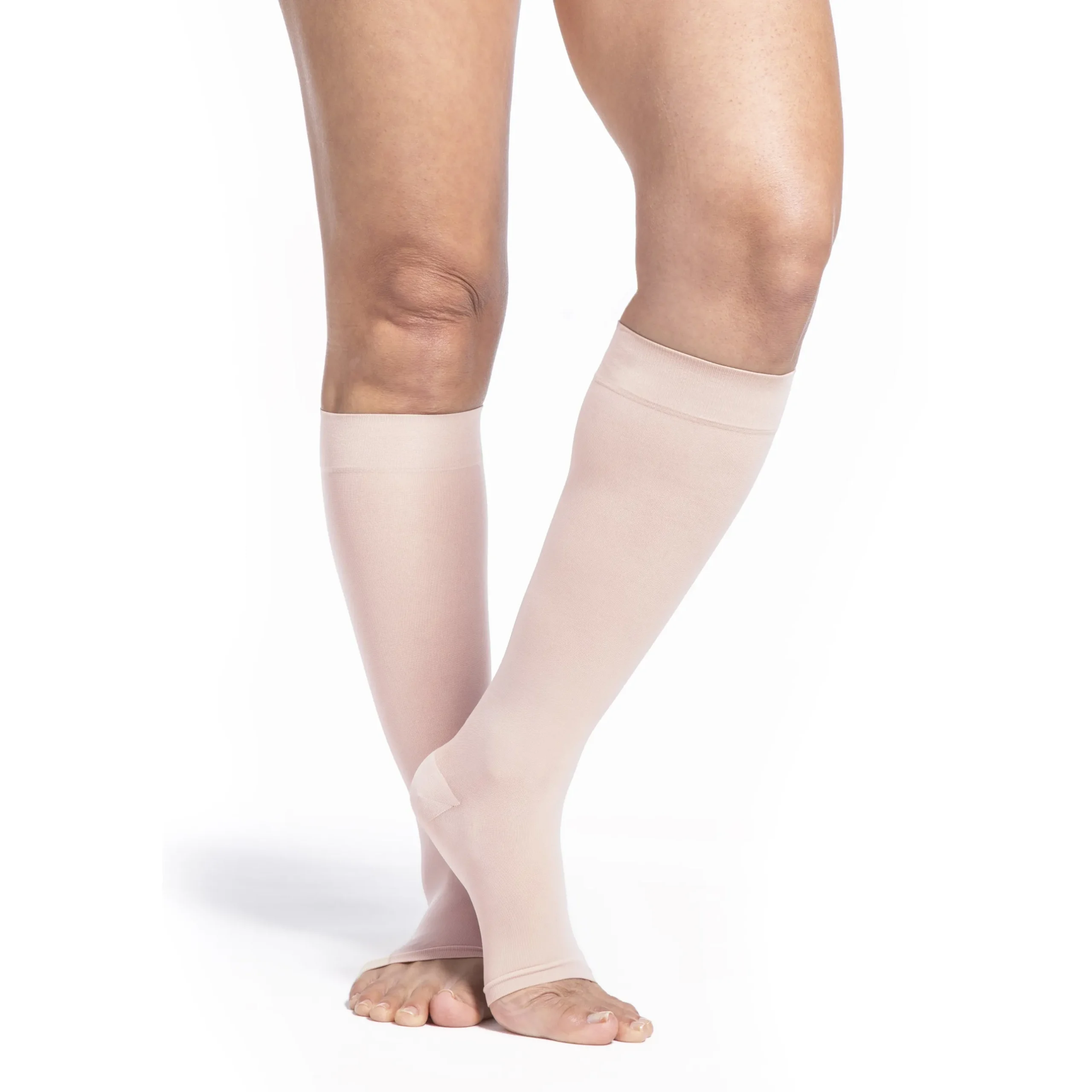 Sigvaris Sheer Women's Knee High 15-20 mmHg, Open Toe