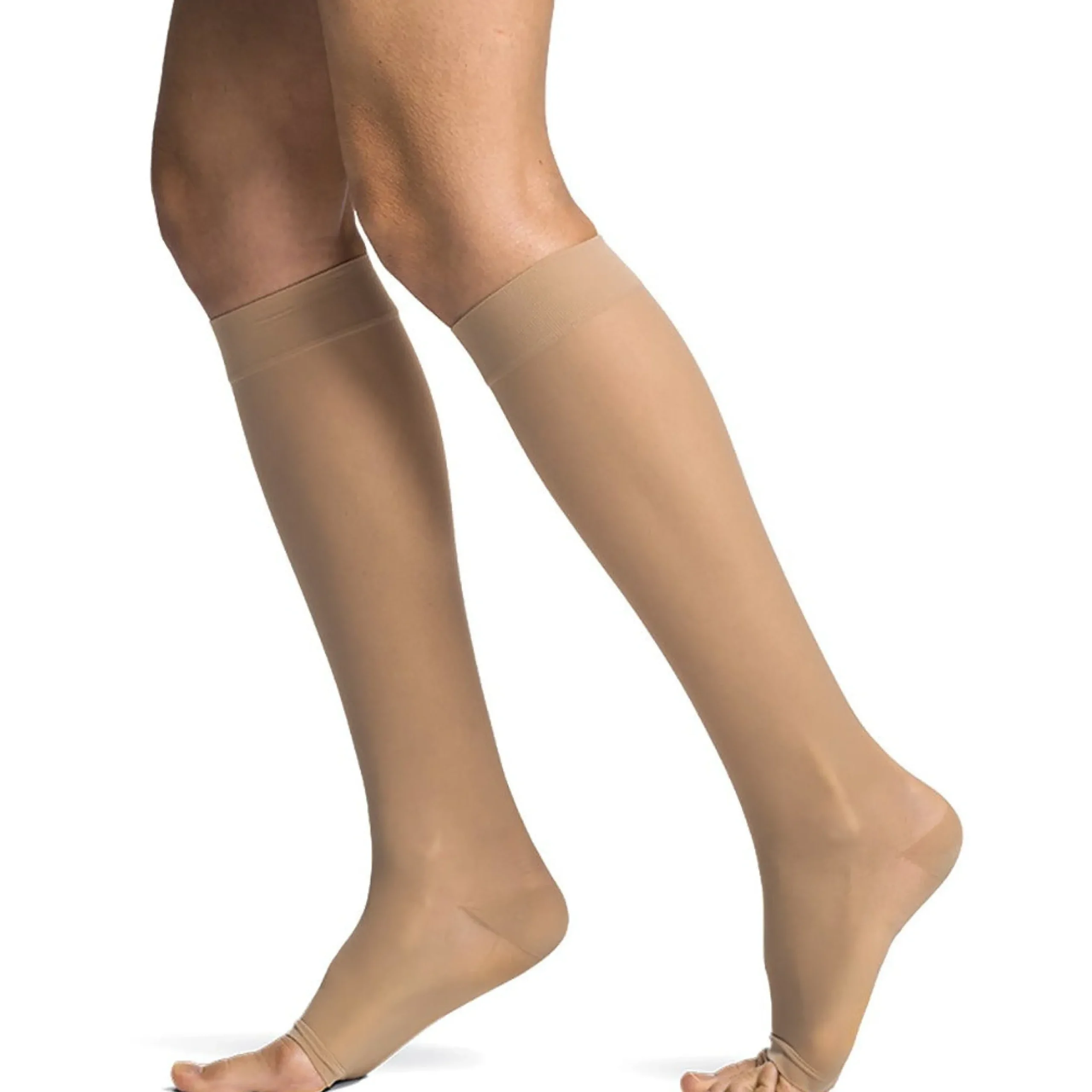 Sigvaris Sheer Women's Knee High 15-20 mmHg, Open Toe
