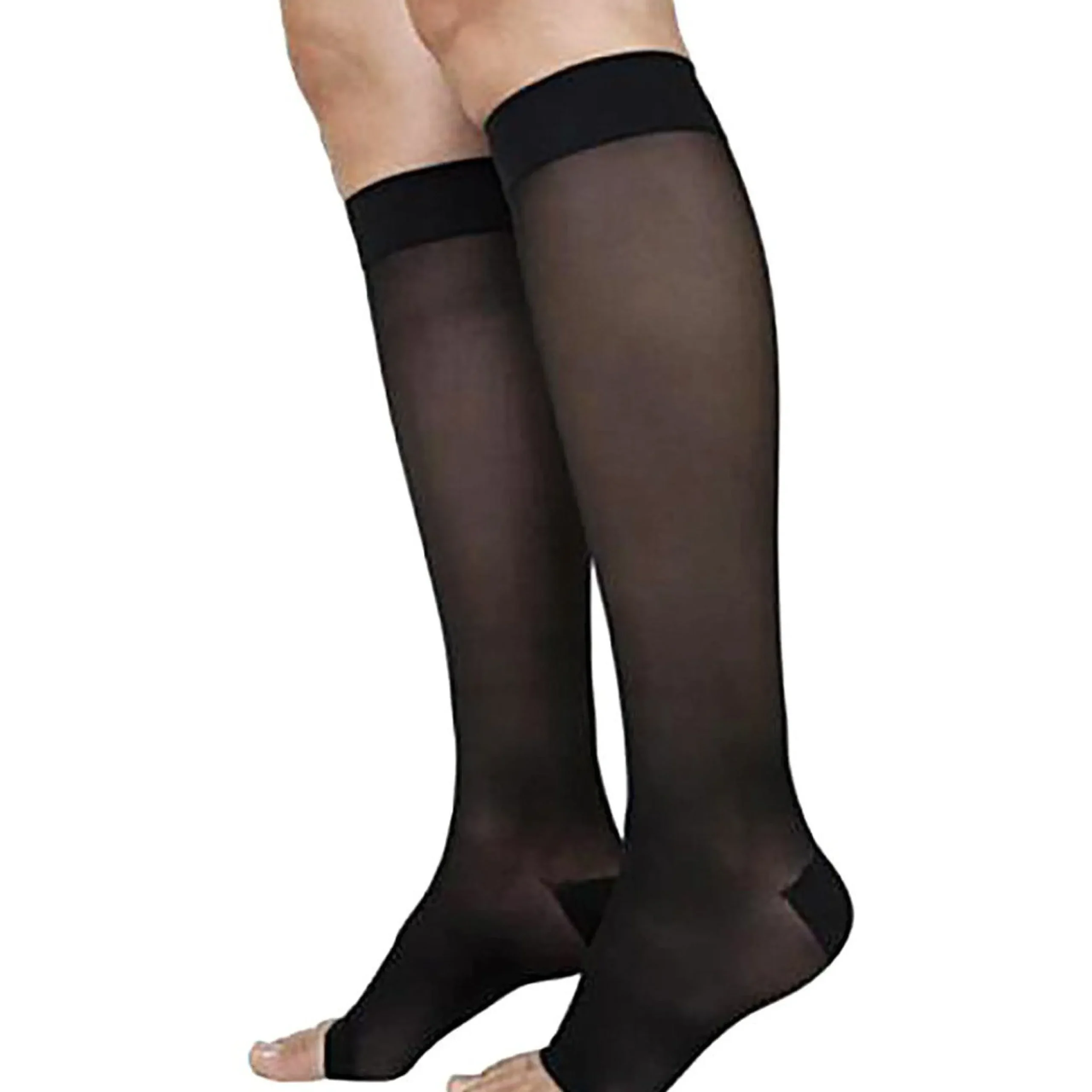 Sigvaris Sheer Women's Knee High 30-40 mmHg, Open Toe