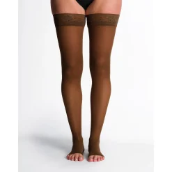 Sigvaris Sheer Women's Thigh High 30-40 mmHg, Open Toe