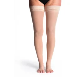Sigvaris Sheer Women's Thigh High 15-20 mmHg, Open Toe