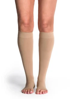 Sigvaris Soft Opaque Women's Knee High 20-30 mmHg, Open Toe