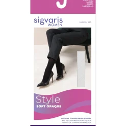 Sigvaris Soft Opaque Women's Knee High 30-40 mmHg, Open Toe
