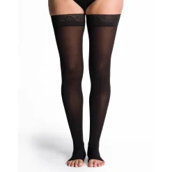 Sigvaris Soft Opaque Women's Thigh High 30-40 mmHg, Open Toe