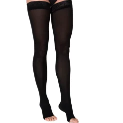 Sigvaris Soft Opaque Women's Thigh High 15-20 mmHg, Open Toe