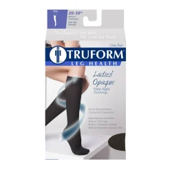TRUFORM® Ladies Opaque Knee High 20-30 mmHg
