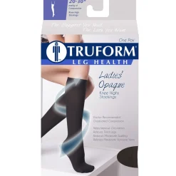 TRUFORM® Ladies Opaque Knee High 20-30 mmHg, Open Toe