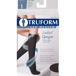 TRUFORM® Ladies Opaque Knee High 15-20 mmHg, Open Toe