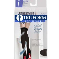 TRUFORM® Ladies Opaque Thigh High 20-30 mmHg