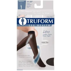 TRUFORM® Lites Women's Knee High 15-20 mmHg, Open Toe