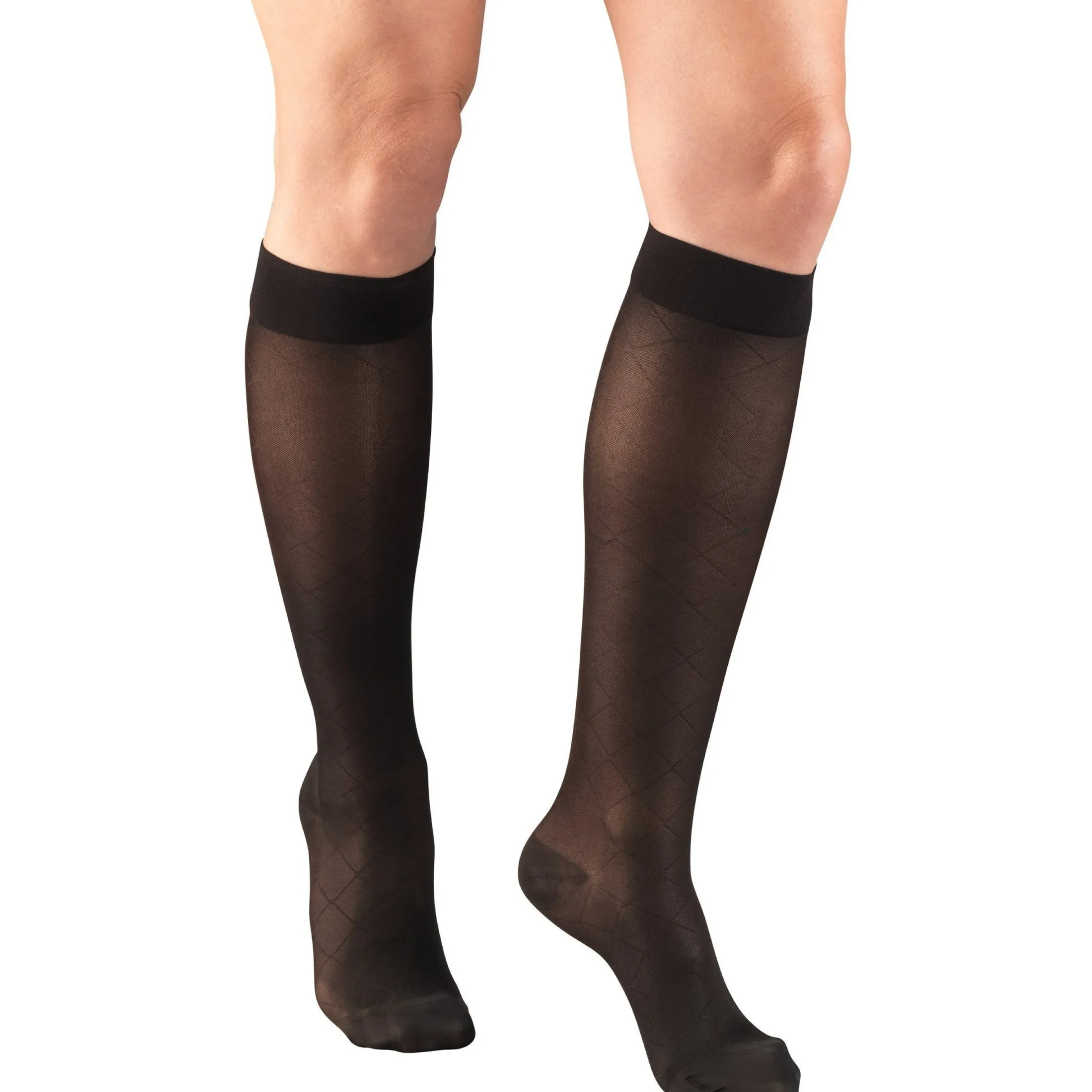TRUFORM® Lites Women's Knee High 15-20 mmHg, Diamond Pattern