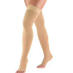TRUFORM® Thigh High 30-40 mmHg w/ Silicone Dot, Open Toe