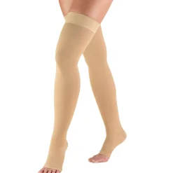 TRUFORM® Thigh High 20-30 mmHg w/ Silicone Dot, Open Toe