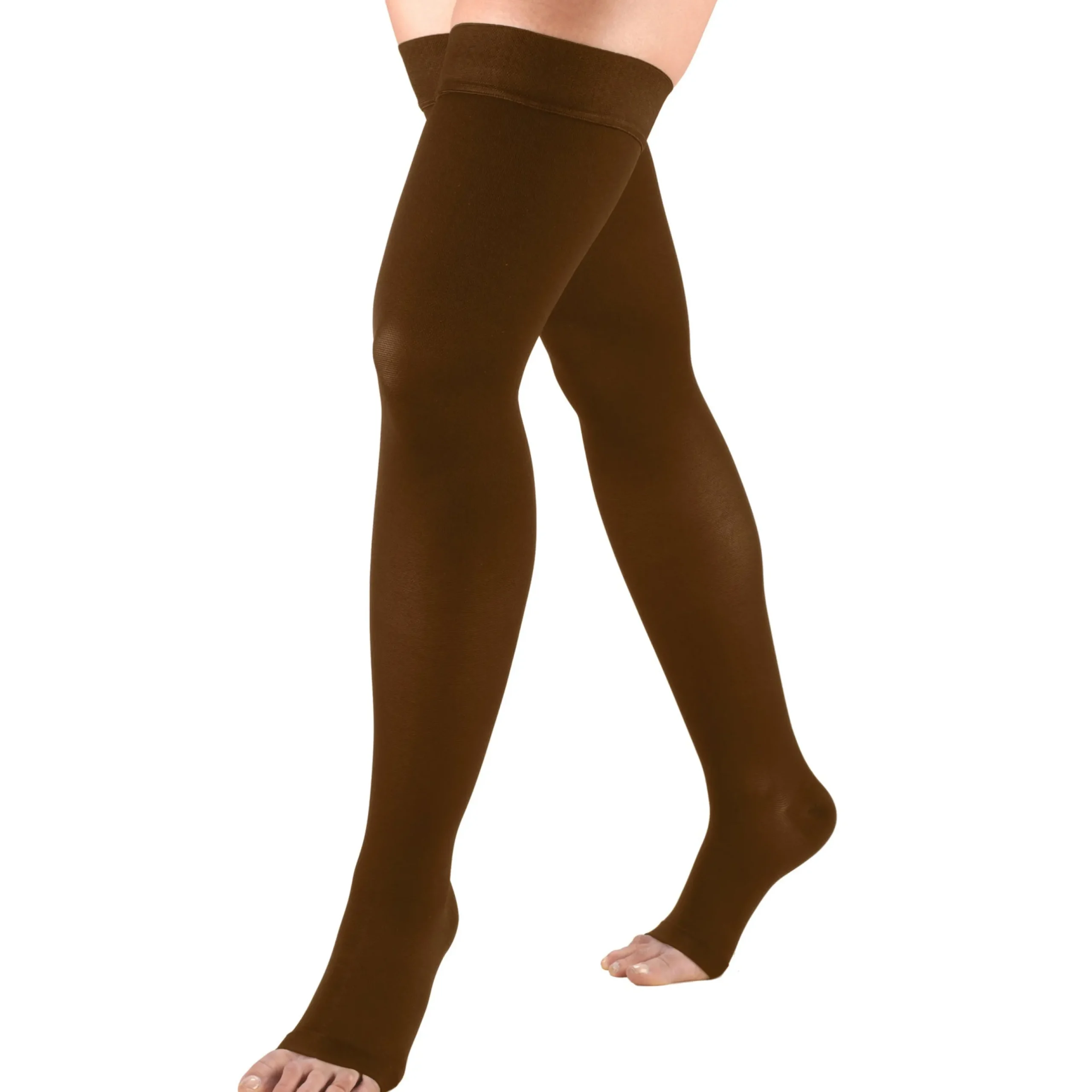 TRUFORM® Thigh High 20-30 mmHg w/ Silicone Dot, Open Toe