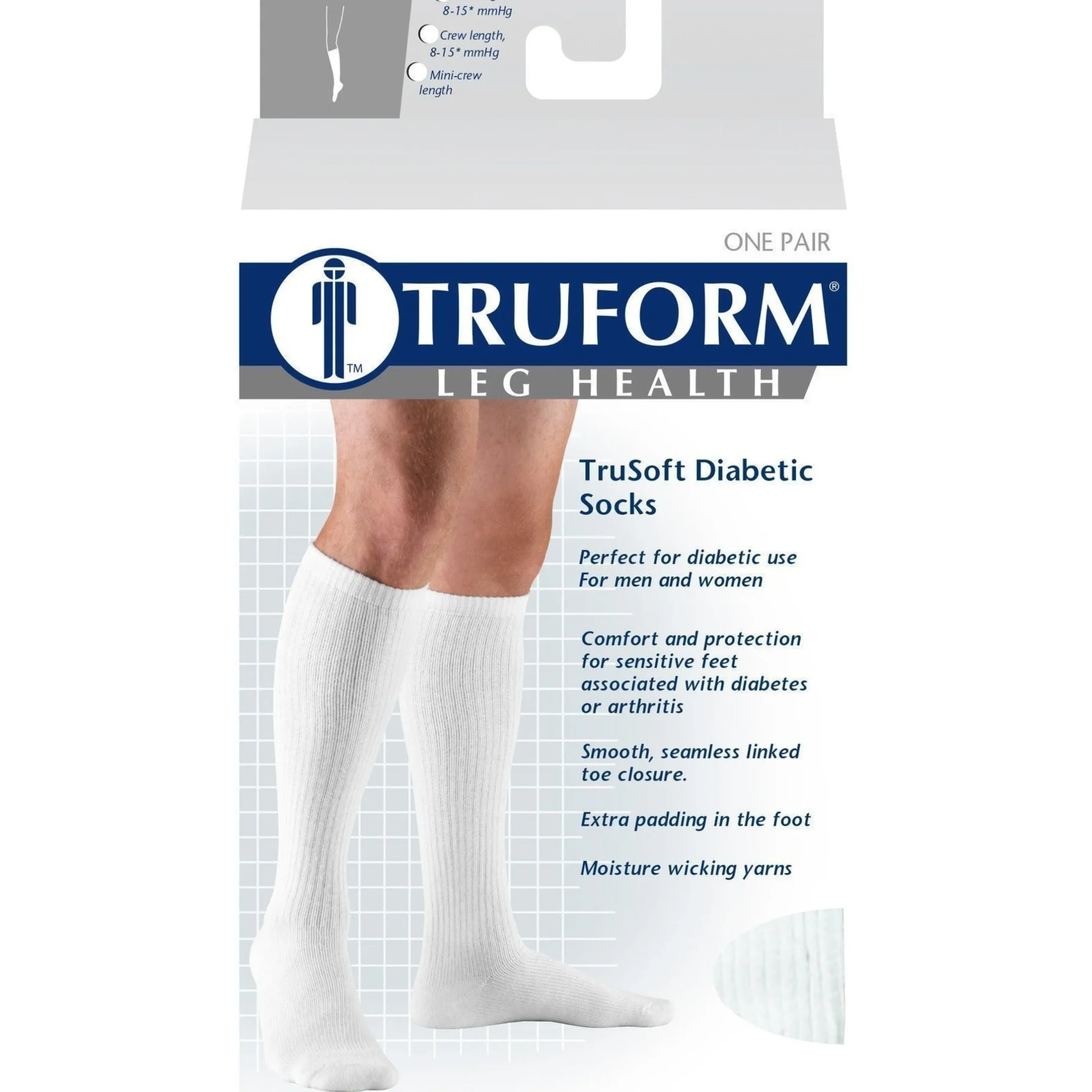 TRUFORM® TruSoft Crew Sock 8-15 mmHg